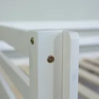 Kinderbett 90x200 - Hochbett mit Leiter - Farbe: Weiß