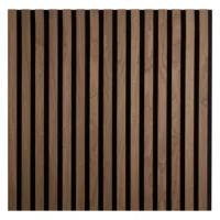 Lärmdämpfendes 3D Akustikpaneel 60x60 cm - Wandverkleidung in Braun auf Filz in Schwarz