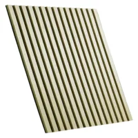 Dämmende Wandverkleidung 60x60 cm - Vier Akustikpaneele aus Holz in Beige Schwarz