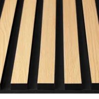 Vier Paneele für die Raumakustik 60x60 cm - Wandverkleidung in Natur Schwarz