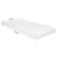 Komfortschaummatratze H2 80x160 cm - Matratze für Kinderbetten - Matratze in Weiß