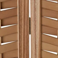 Geprüfte Retourware - Paravent Raumteiler 3-teilig, 120x170 cm - Holz Trennwand mit Rattanoptik in Natur
