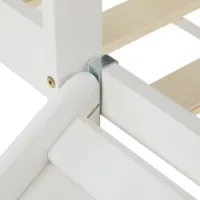 Kinderbett 90x200 - Hochbett mit Rutsche und Leiter - Farbe: Weiß
