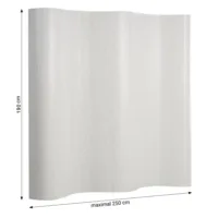 Geprüfte Warenrückläufer - Raumteiler - Paravent - 250 cm Breite und 190 cm Höhe - Farbe: Weiß