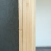 Raumtrenner 250 cm Breite 200 cm Höhe - Sichtschutz aus Bambus im Wellenformat - Farbe: Braun