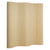 Paravent 250 cm Breite 200 cm Höhe - Raumteiler aus Bambus in Wellenoptik - Farbe: Natur