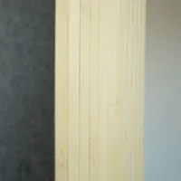 Paravent 250 cm Breite 200 cm Höhe - Raumteiler aus Bambus in Wellenoptik - Farbe: Natur