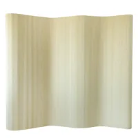 Paravent 250 cm Breite 200 cm Höhe - Raumteiler aus Bambus in Wellenoptik - Farbe: Natur