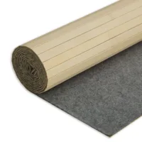 Paravent 250 cm Breite 200 cm Höhe - Raumteiler aus Bambus in Wellenoptik - Farbe: Natur