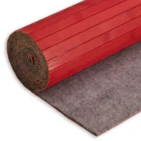 Raumteiler 250 cm Breite 200 cm Höhe - Bambus Trennwand in welliger Form - Farbe: Rot