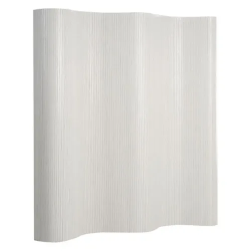 Sichtschutz 250 cm Breite 200 cm Höhe - Bambus Trennelement in Wellenform - Farbe: Weiß