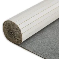 Sichtschutz 250 cm Breite 200 cm Höhe - Bambus Trennelement in Wellenform - Farbe: Weiß
