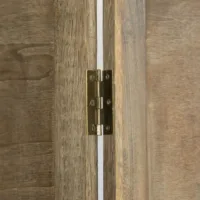 Raumteiler - Paravent 4 teilig aus Holz mit edlen Ornamenten und Verzierungen - Farbe: Braun
