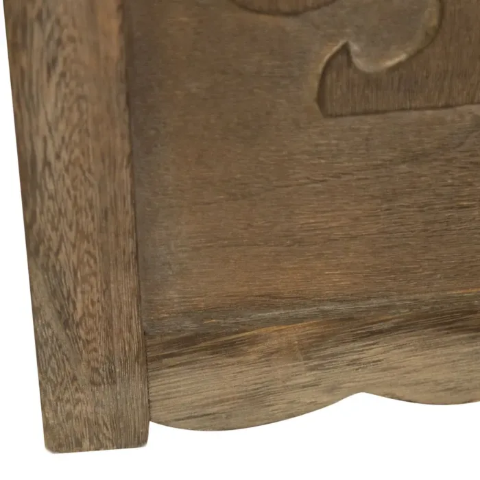 Raumteiler - Paravent 4 teilig aus Holz mit edlen Ornamenten und Verzierungen - Farbe: Braun