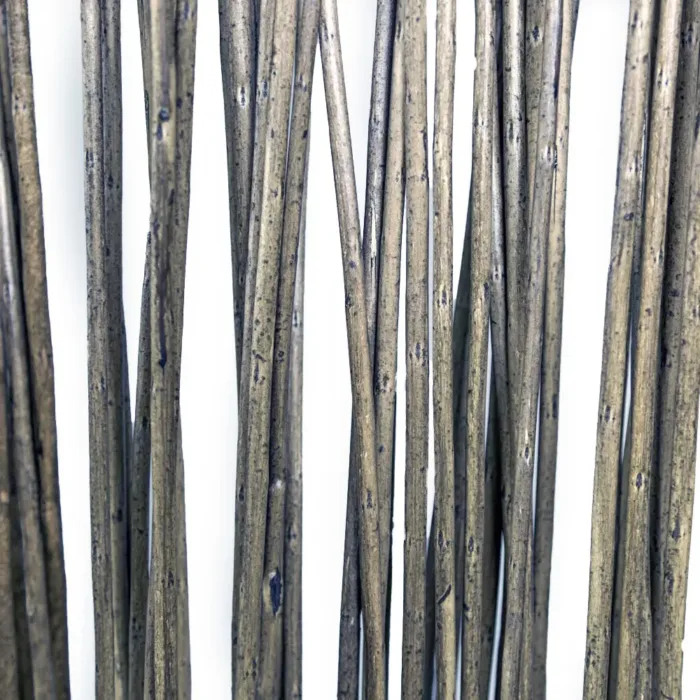 Raumteiler Naturprodukt 120x170 cm - Paravent 3 teilig aus Weide Holz Geflecht - Farbe: Natur Grau