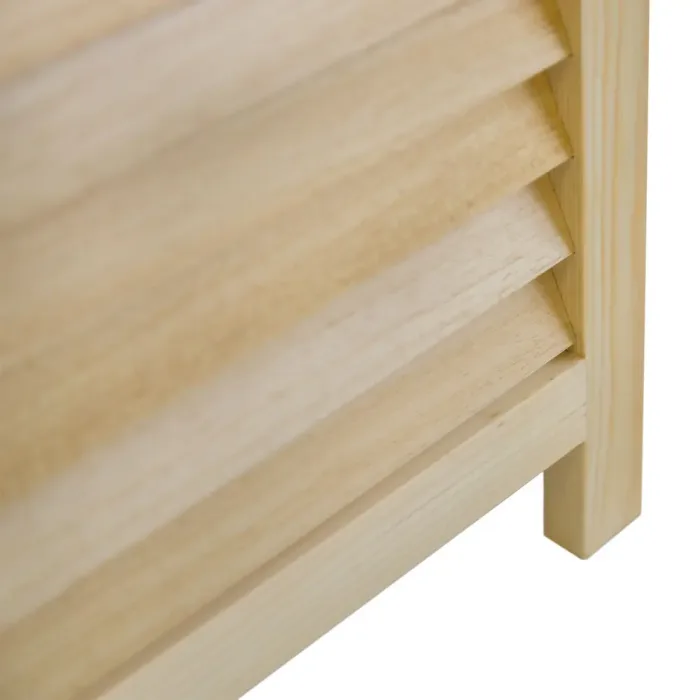 Raumteiler mit Farbnuancen 120x170 cm - Paravent 3 teilig mit luftdurchlässigen Holzlamellen - Farbe: Natur