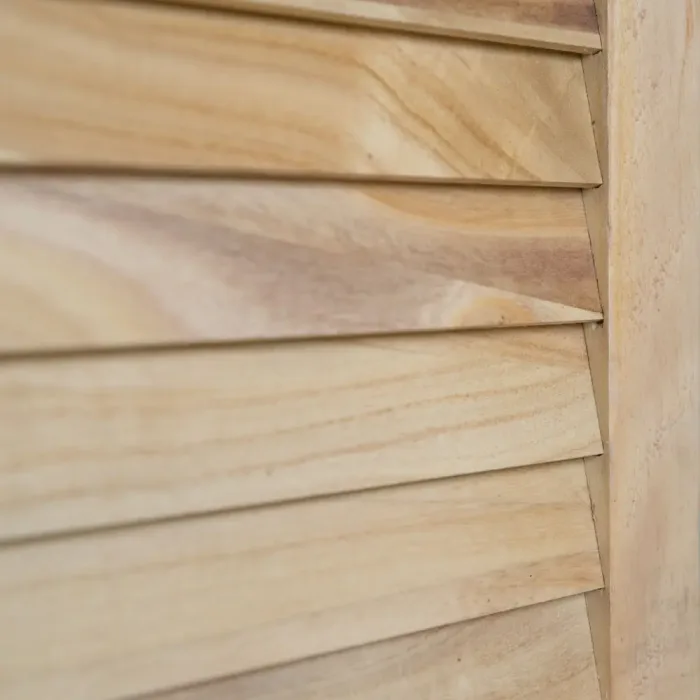 Raumteiler mit Farbnuancen 160x170 cm - Paravent 4 teilig mit diagonalen Holzlamellen - Farbe: Natur