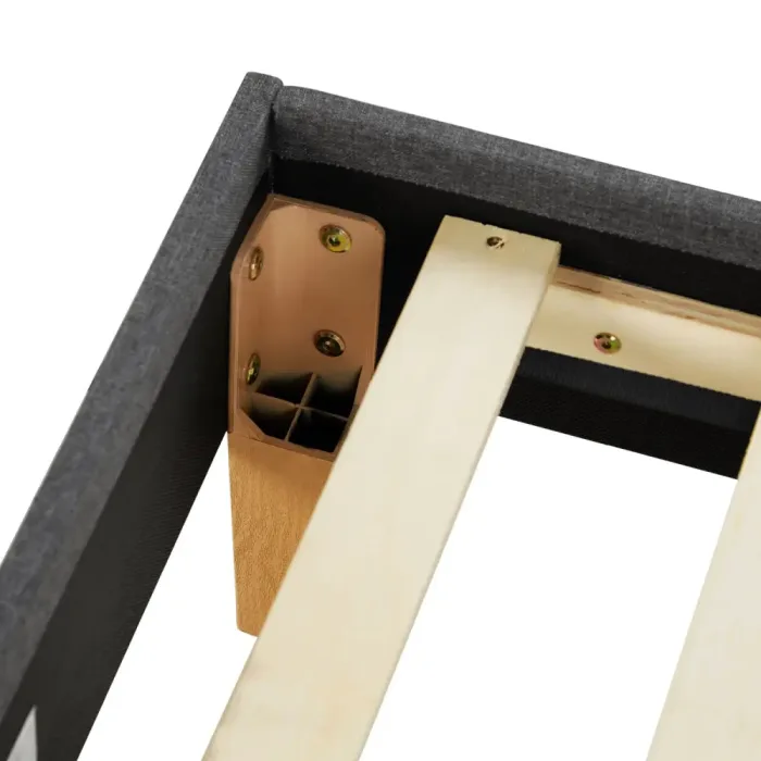 Polsterbett 120x200 - Futonbett ohne Kopfteil - Farbe: Grau