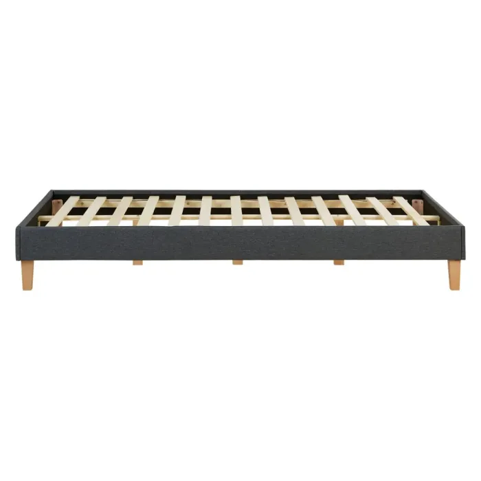 Polsterbett 120x200 - Futonbett ohne Kopfteil - Farbe: Grau