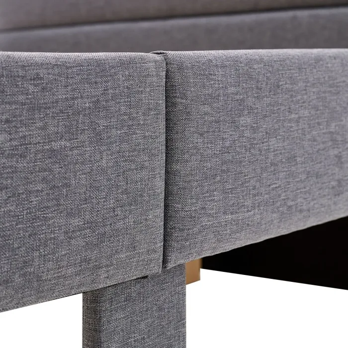 Polsterbett 120x200 - Futonbett mit zwei Bettkästen - Farbe: Grau