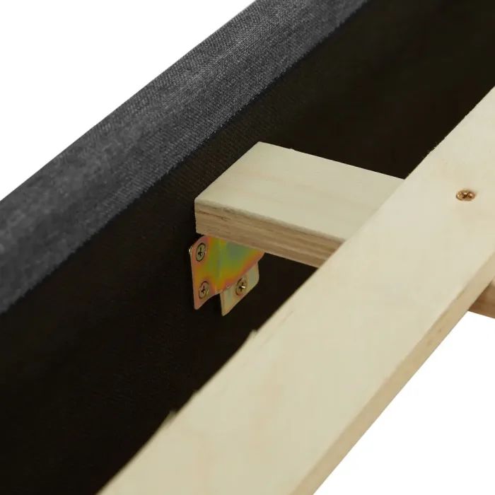 Polsterbett 180x200 - Doppelbett ohne Kopfteil - Farbe: Grau