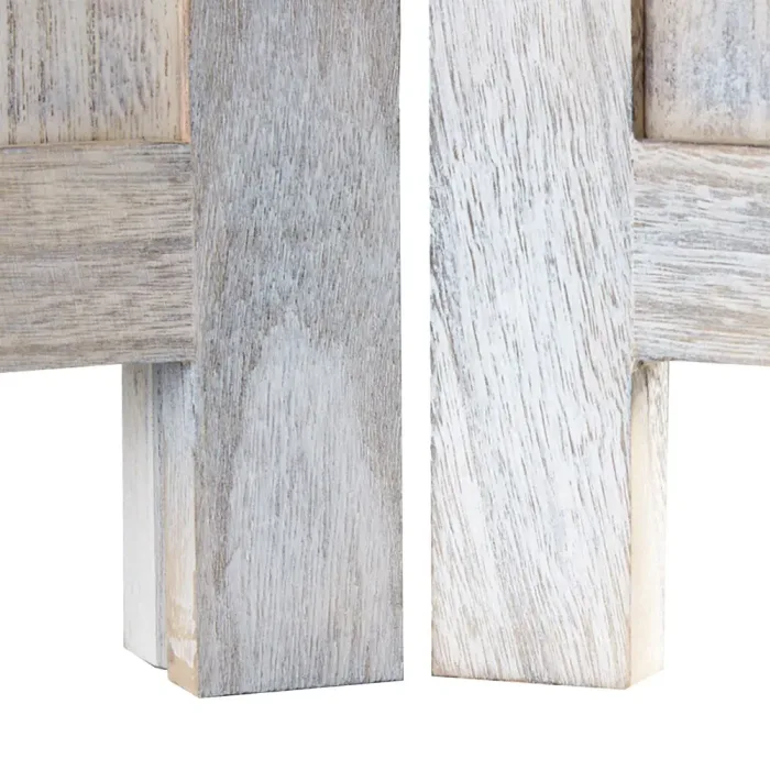 Raumteiler mit Holzlamellen 120x170 cm - Paravent 3 teilig aus Holz und einer Kunststoffstruktur- Farbe: Weiß