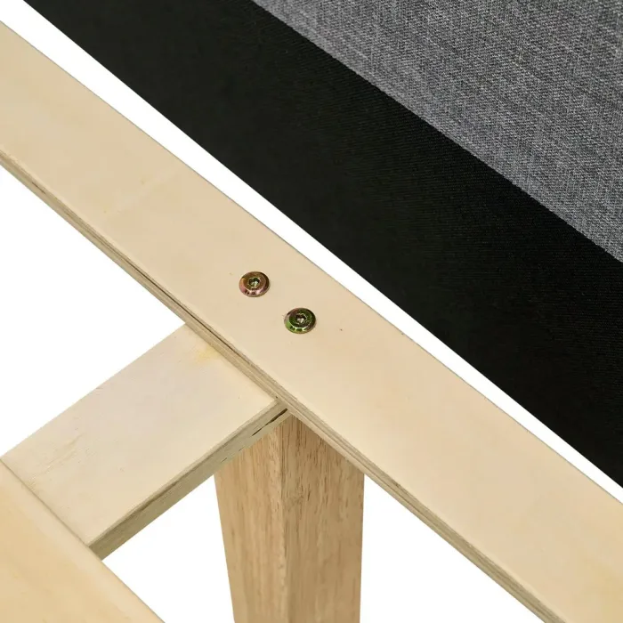 Klassisches Polsterbett 120x200 - Doppelbett mit einem hohem Kopfteil - Farbe: Grau
