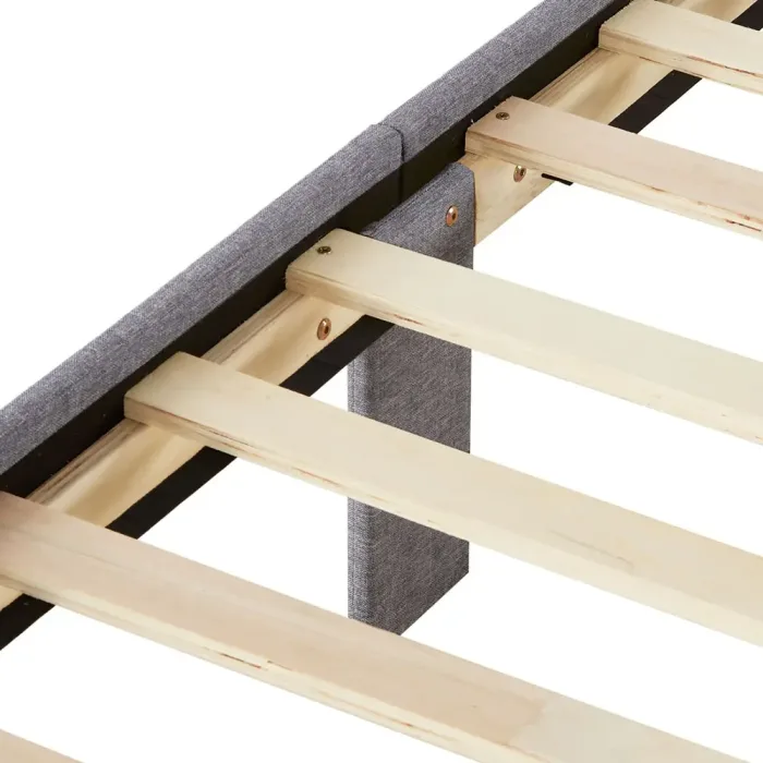 Polsterbett 120x200 - Futonbett ohne Kopfteil - Farbe: Grau