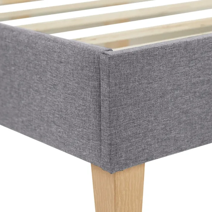 Polsterbett 120x200 - Futonbett ohne Kopfteil - Farbe: Grau
